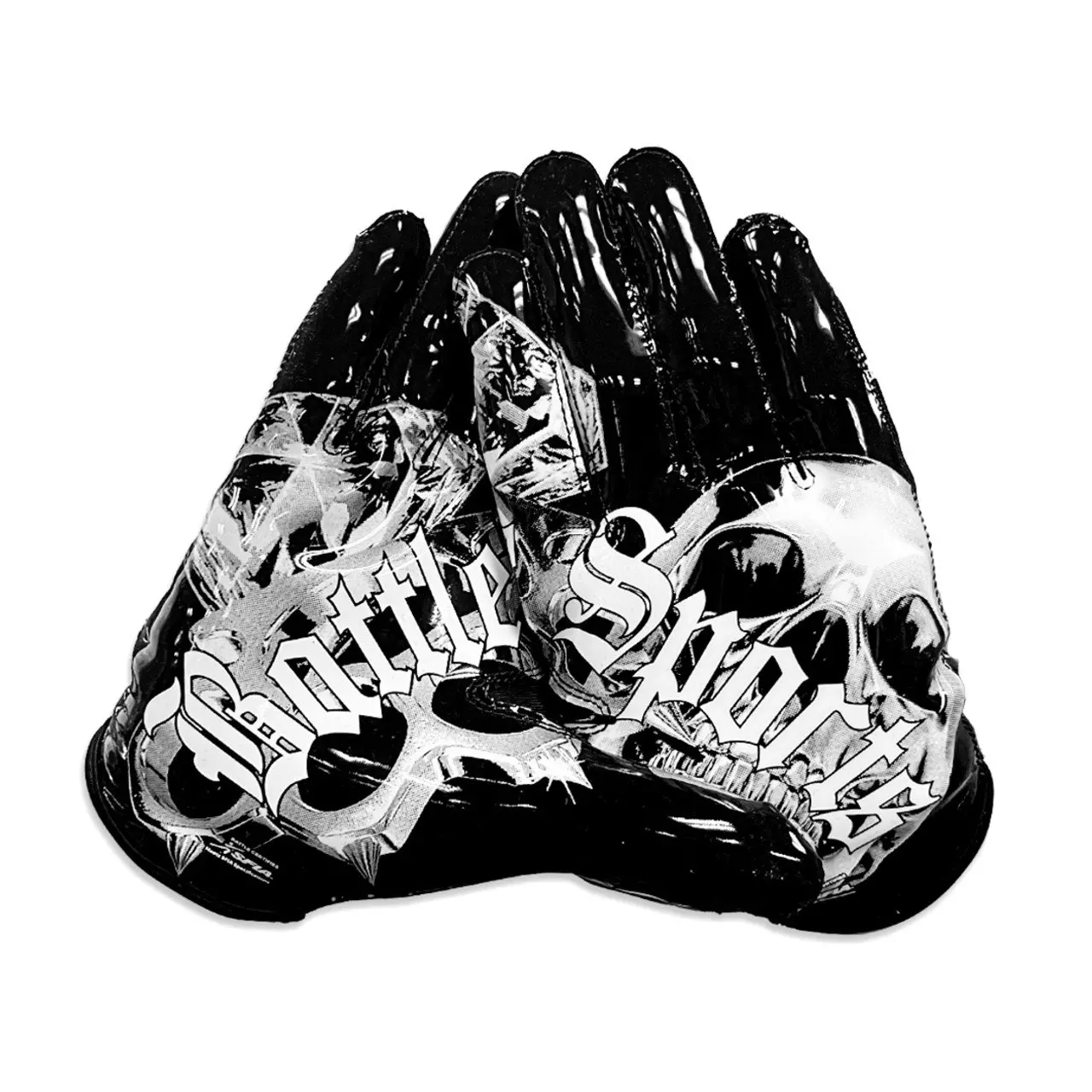 Doom Speed Chrome Skulls Receiver Football Gloves | Hibbett
